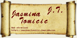 Jasmina Tomičić vizit kartica